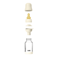 BIBS Anti-Colic bouteille en verre  Latex 120ml Ivory