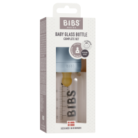 BIBS Glas Anti Kolik Flasche Latex 110ml Baby Blue