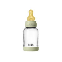 BIBS Glas Anti Colic Bottle Latex 120ml Sage
