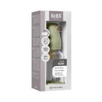 BIBS Glas Anti Colic Bottle Latex 120ml Sage