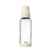 BIBS Glas Anti Kolik Flasche Latex 240ml Ivory