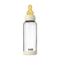 BIBS Glas Anti Kolik Flasche Latex 240ml Ivory