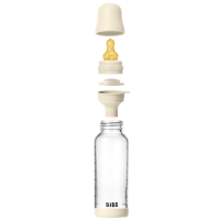 BIBS Glas Anti Kolik Flasche Latex 240ml Ivory