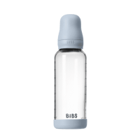BIBS Glas Anti Kolik Flasche Latex 240ml Baby Blue