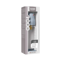 BIBS Glas Anti Kolik Flasche Latex 240ml Baby Blue