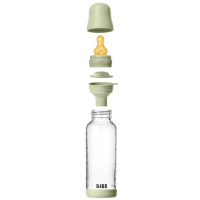 BIBS Glas Anti Kolik Flasche Latex 240ml Sage