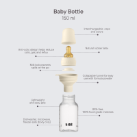 BIBS Grow & Flow Baby Bottle Anti Colic Latex Set 150 ml / 270ml Ivory