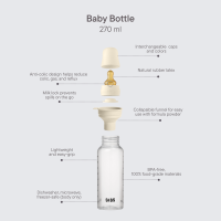 BIBS Grow & Flow Baby Bottle Anti Colic Latex Set 150 ml / 270ml Ivory