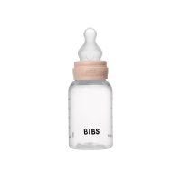 BIBS Baby Bottle Anti Colic Silicone 150 ml Slow Flow Blush