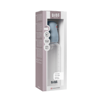 BIBS Baby Bottle Anti Colic Silicone 270 ml Medium Flow Baby Blue