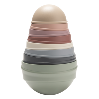 BIBS Wobbly Tower Pastel Rainbow