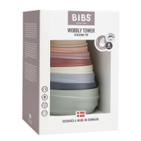 BIBS Wobbly Tower Pastel Rainbow