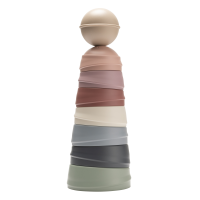 BIBS Wobbly Tower Pastel Rainbow