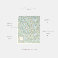 BIBS x Liberty Quilted Blanket Capel Sage