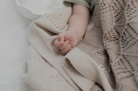 BIBS Knitted Blanket Wavy Vanilla
