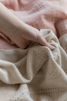 BIBS Knitted Blanket Pointelle Ivory