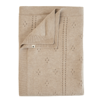BIBS Knitted Blanket Pointelle Vanilla