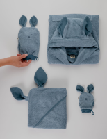 BIBS Kangaroo Hoodie Towel Baby Petrol