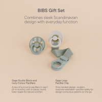 BIBS Colour Schnuller & Clip Loop Geschenkset Latex Grösse 1 Grün