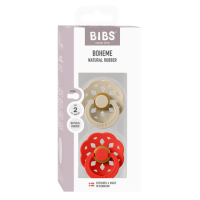 BIBS Nuggi Boheme 2 PACK Latex_Round_6-12m_Vanilla_Candy Apple