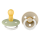 BIBS Nuggi Colour 2 PACK Latex_Round_0-6m_Sage Glow_Vanilla Glow