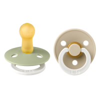 BIBS Nuggi Colour 2 PACK Latex_Round_6-12m_Sage...