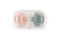 Nuvita Silicone Pacifier Orthosoft Set Orthodontic Teat +0m – rose & green
