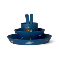 Citron PLA Tableware Set Blue Dino