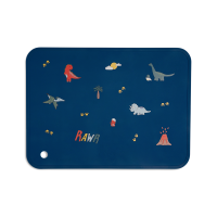 Citron Set de table en silicone rectangulaire Blue Dino