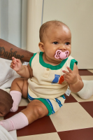 BIBS Supreme 2 PACK Silicone_Symmetrical_0-6m_Baby Pink_Plum