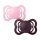 BIBS Supreme 2 PACK Silicone_Symmetrical_0-6m_Baby Pink_Plum