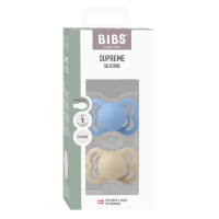 BIBS Nuggi Supreme 2 PACK Silicone_Symmetrical_0-6m_Vanilla_Sky Blue