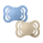 BIBS Nuggi Supreme 2 PACK Silicone_Symmetrical_0-6m_Vanilla_Sky Blue