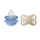BIBS Nuggi Supreme 2 PACK Silicone_Symmetrical_0-6m_Vanilla_Sky Blue