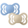 BIBS Nuggi Supreme 2 PACK Silicone_Symmetrical_6-12m_Vanilla_Sky Blue