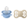 BIBS Nuggi Supreme 2 PACK Silicone_Symmetrical_6-12m_Vanilla_Sky Blue
