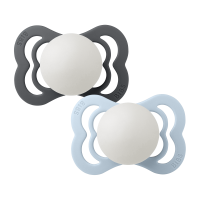 BIBS Nuggi Supreme 2 PACK Silicone_Symmetrical_0-6m_ Iron...