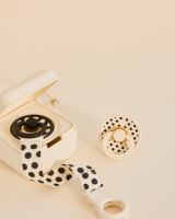 BIBS Nuggi Clip Studio Loop Polka Ivory_Black