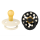 BIBS Studio Colour Polka 2 PACK Latex_Round_0-6m_Ivory_Black