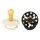 BIBS Studio Colour Polka 2 PACK Latex_Round_6-12m_Ivory_Black