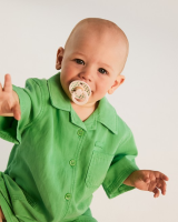 BIBS Studio Colour Polka 2 PACK Latex_Round_6-12m_Petal_Cactus