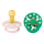 BIBS Studio Colour Polka 2 PACK Latex_Round_6-12m_Petal_Cactus