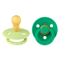 BIBS Colour 2 PACK Latex_Round_0-6m_Matcha_Cactus