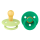 BIBS Nuggi Colour 2 PACK Latex_Round_0-6m_Matcha_Cactus