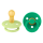 BIBS Nuggi Colour 2 PACK Latex_Round_6-12m_Matcha_Cactus