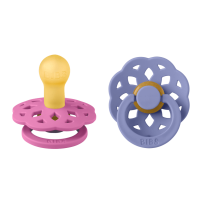 BIBS Boheme 2 PACK Latex_Round_0-6m_Bubblegum_Peri