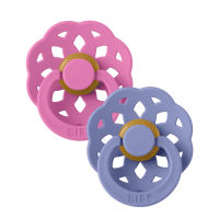 BIBS Boheme 2 PACK Latex_Round_6-12m_Bubblegum_Peri