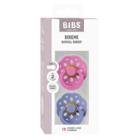BIBS Boheme 2 PACK Latex_Round_6-12m_Bubblegum_Peri