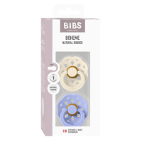 BIBS Nuggi Boheme 2 PACK Latex_Round_0-6m_Ivory_Hush