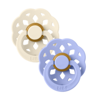 BIBS Boheme 2 PACK Latex_Round_6-12m_Ivory_Hush